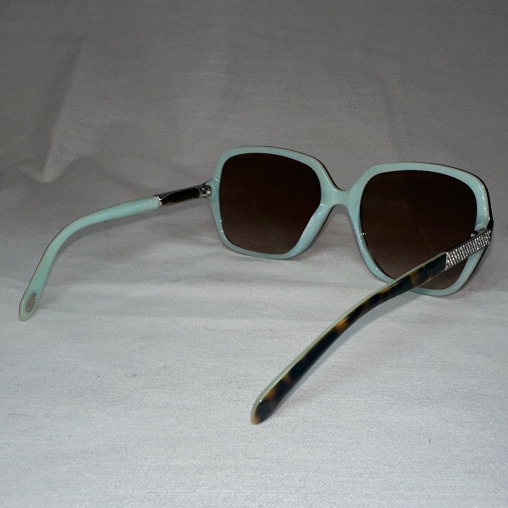 Tiffany and Co Havana Oversized Sqaure Tortoiseshell Sunglasses Tiffany Blue - Picture 8 of 16